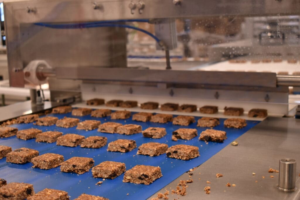 energy bars on production line