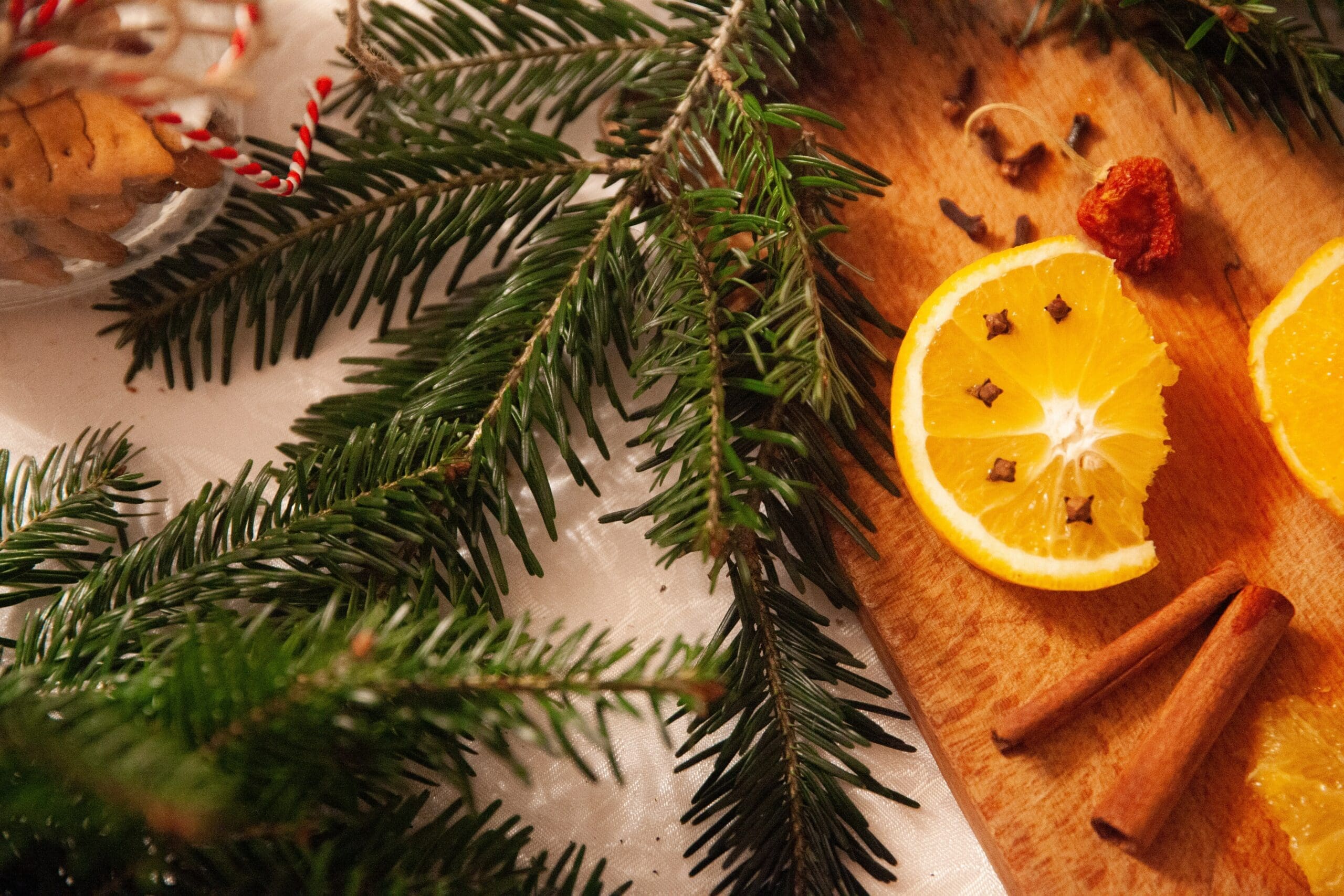 holly and festive decor