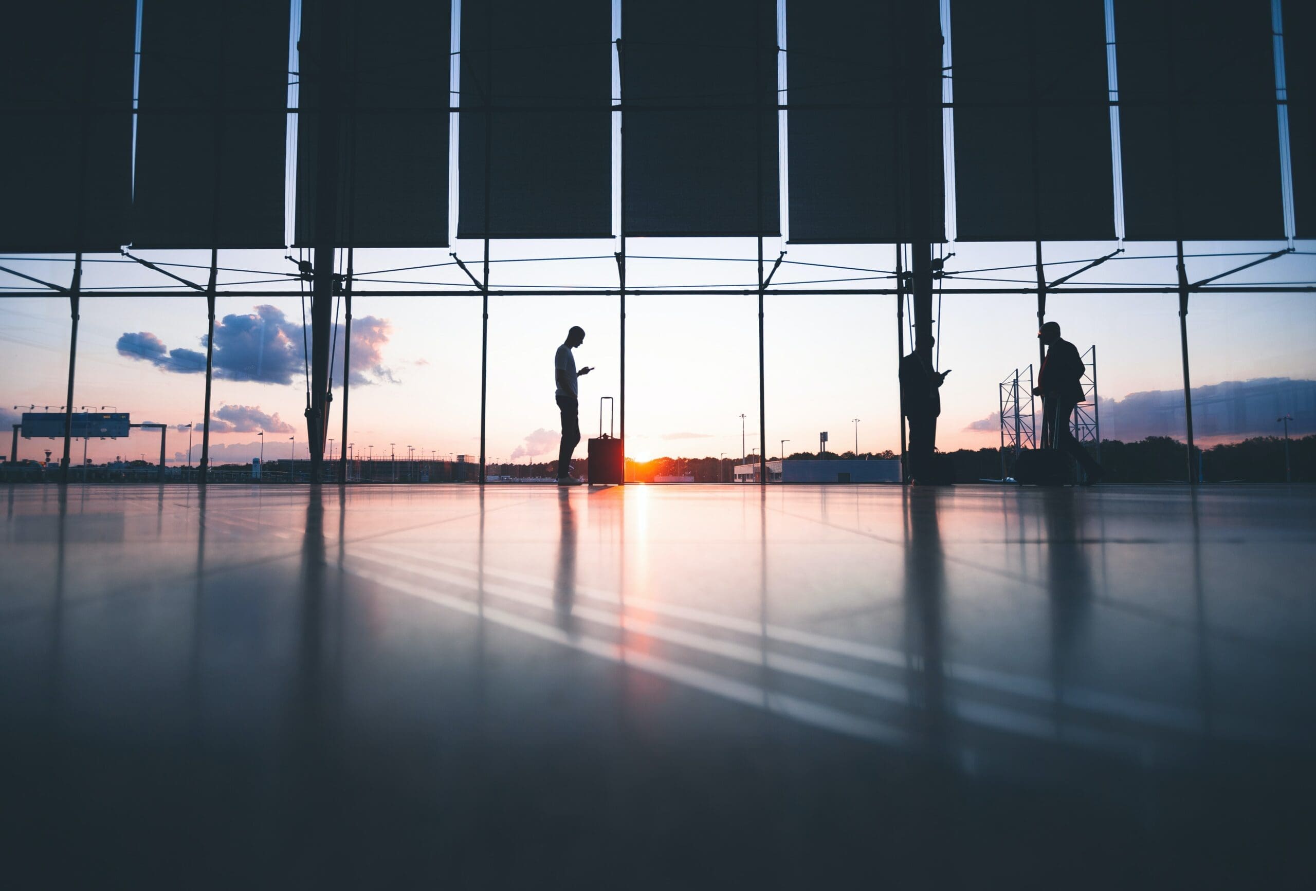 people waiting at airport