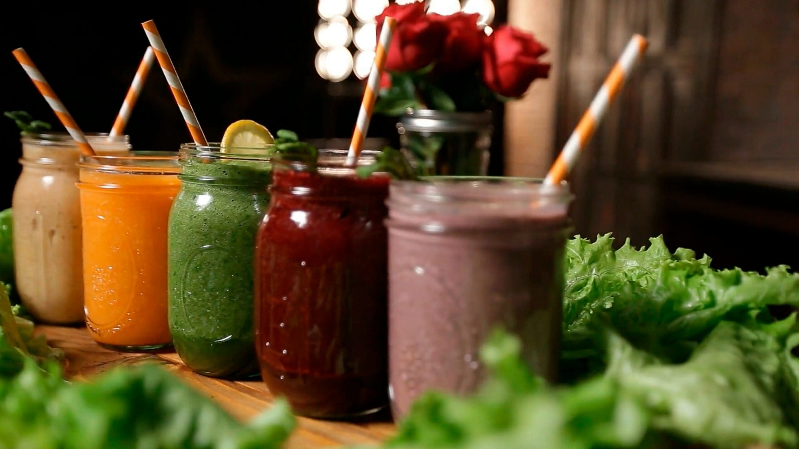 smoothies in jars