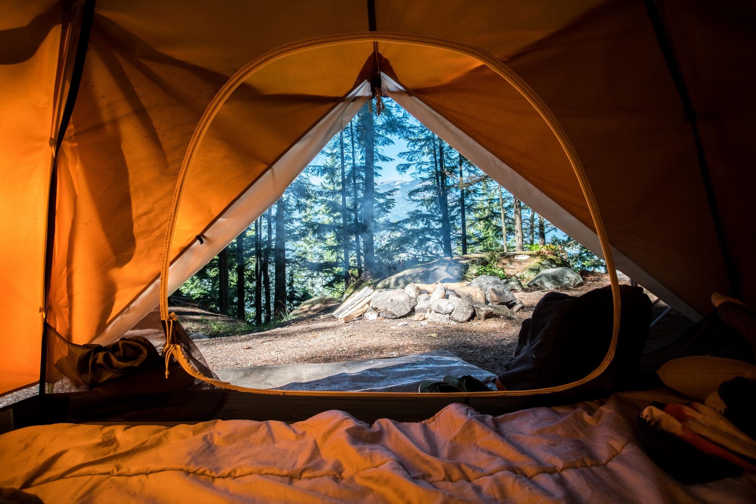 a tent in nature