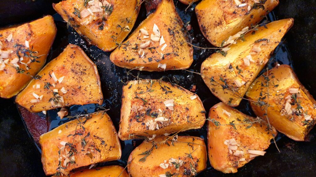 Roasted pumpkin with fall spices